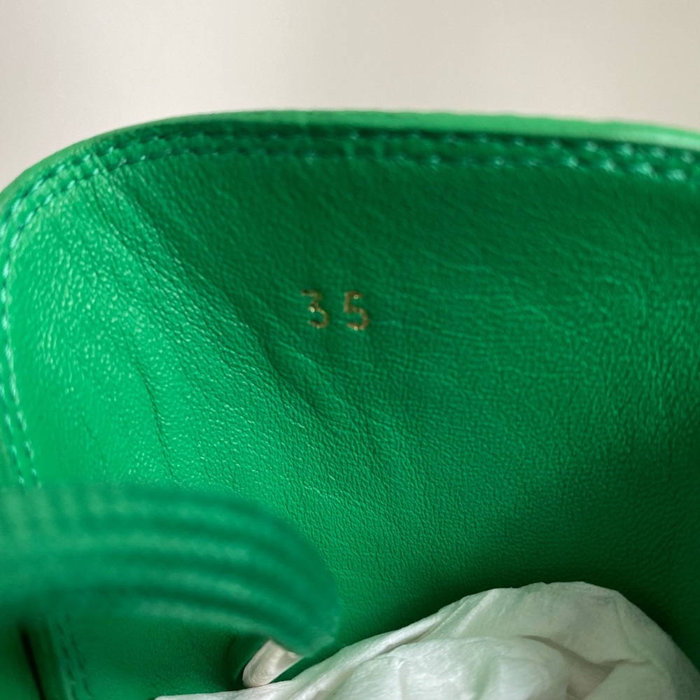 EUC JIMMY CHOO X Sailor Moon Sailor Jupiter Boot 120 In Jupiter Green 35 - Picture 13 of 14